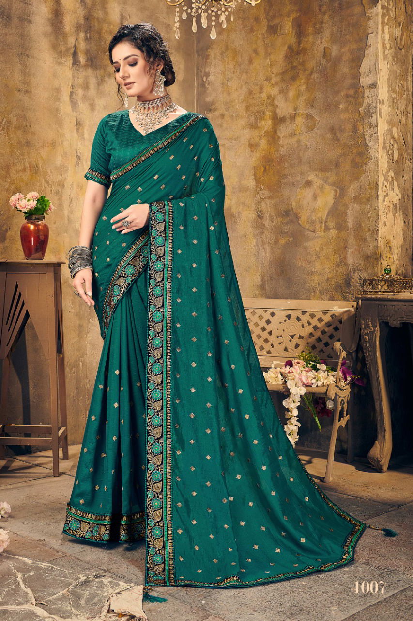 Ronisha Kavvya Festive Wear Silk Heavy Designer Embroidery Saree Collection